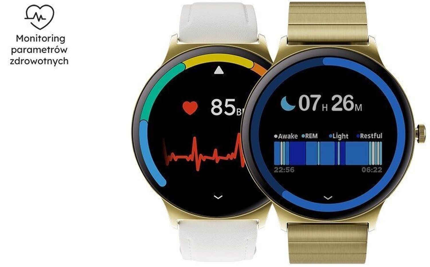 Smartwatch damski Garett Verona 2 Złoty – Bransoleta Stalowa + Pasek Skórzany (8).jpg